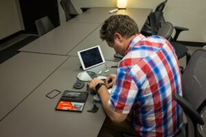 Photo Researcher receiving check