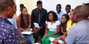 Sierra Leone leaders engage in policy discussion.