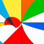 Abstract colorful geometric art forms.
